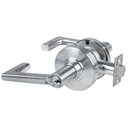 Schlage Grade 1 Entrance Lock, Longitude Lever, Standard Cylinder, Satin Chrome Finish, Non-Handed ND53PD LON 626